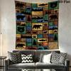 Bear and Panda Wall Tapestry Aesthetic Wall Hanging Printed Fabric Blanket Decorative Tapestries for Bedroom Living Room Home Decor