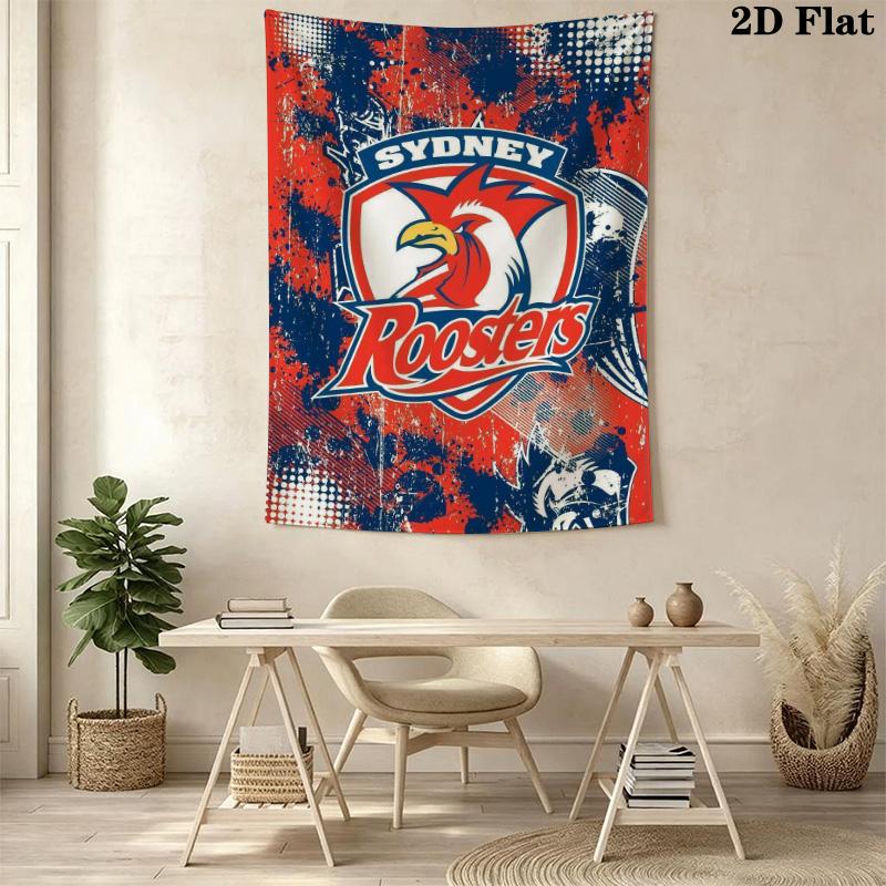 Sydney Red & White Eagles Pattern Home Decor Tapestry, Wall Hanging, Decorative RV Wall Cloth.ZGT0914400