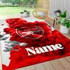 Custom Name Arsenal Roses Artwork Carpet Rug Customizable Soft Washable Anti-Slip Home Living Room Sofa Mats Personalized Rug. 0909140