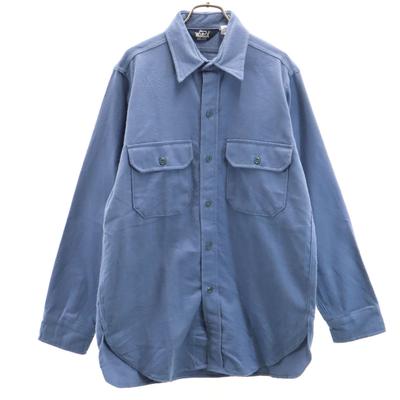 80s Made In USA Vintage Long Sleeve Chamois Cloth Shirt Men's Used