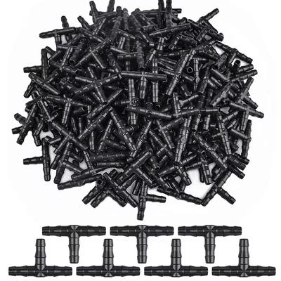 50PCS Plastic Barbed 3-Way Tee Connector for 3/5mm Tubing Watering Pipe Hose Couplings Micro Drip Irrigation System Garden Tool