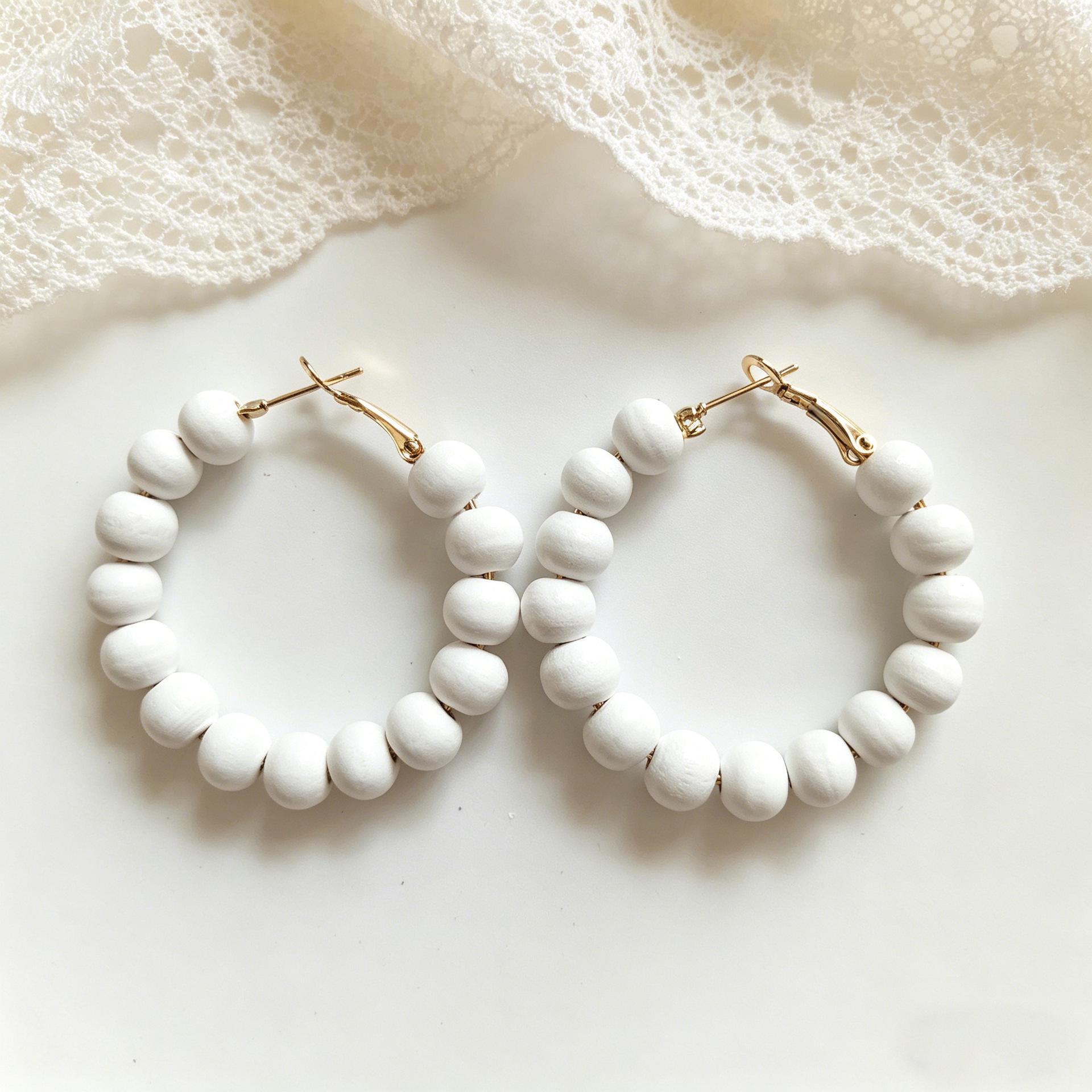 Colorful Beaded Candy Earrings: European & American Style, Seaside Vibe