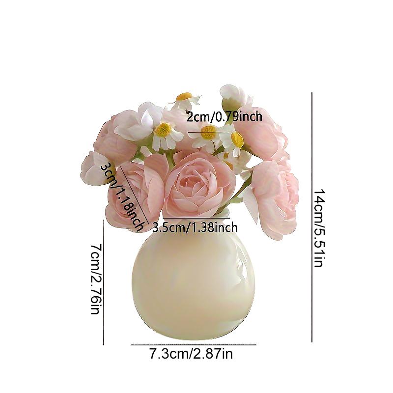 1 Set Artificial Plant Scenery Photography Prop Home Decoration Elegant Simulated Potted Plants Artistic Multi-Color