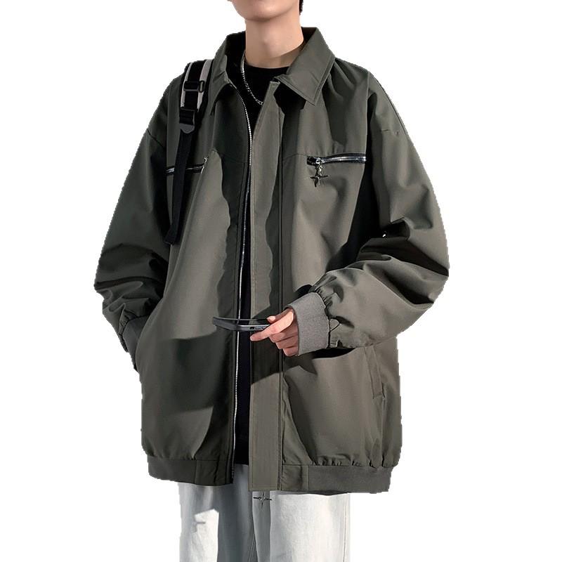 Heren Japanse Trendy Waterdichte Bergklimjas - Lente/Herfst 2025 Losse Kraag Coole Stijl