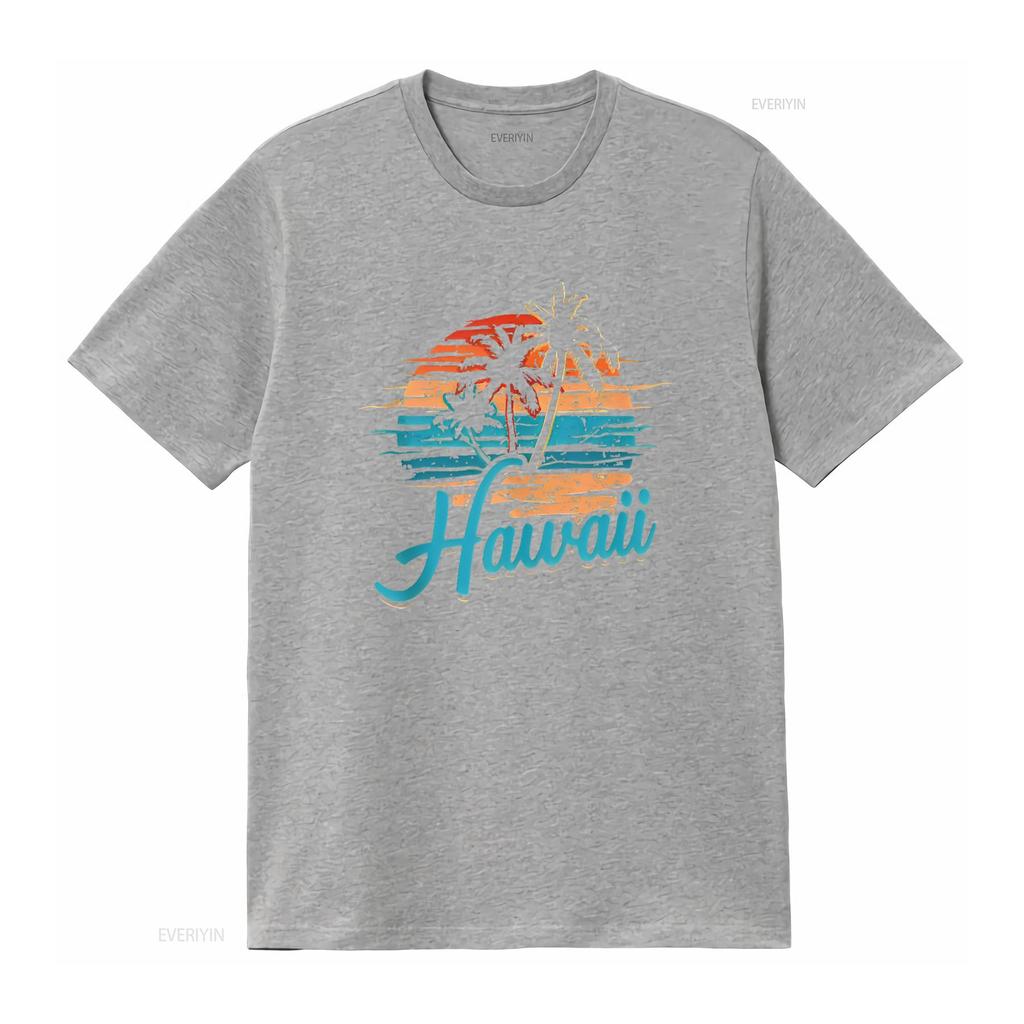 Womens Hawaiian Island Tropical Hawaii Design Vacation Souvenir T Shirt vintage Washed Top For Everyday Wear Comfortable Unisex