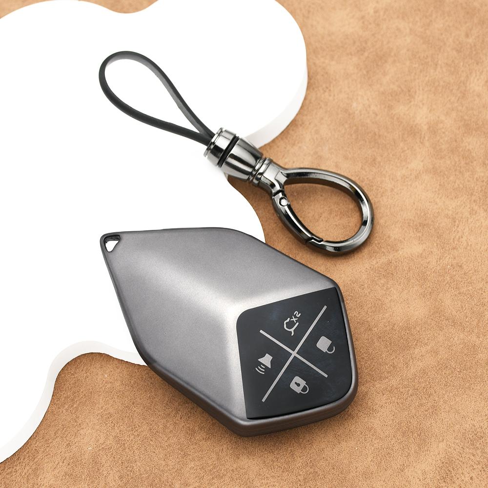 4 Buttons Auto Gun Grey Tpu Car Key Case Cover Shell Fob Accessories Keyless For Changan Deepal S7 Accessories