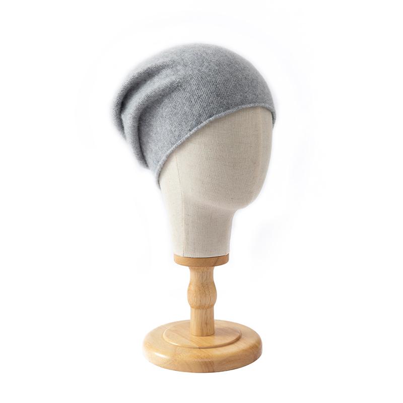 Women's Cashmere Hat Qinghe Cashmere 30% Cashmere 70% Wool Women's Autumn and Winter Cashmere Headscarf Soft and Warm