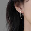 925 Sterling Silver Needle Pearl Stud Earrings: 2023 Trendy Luxury Women's Accessories