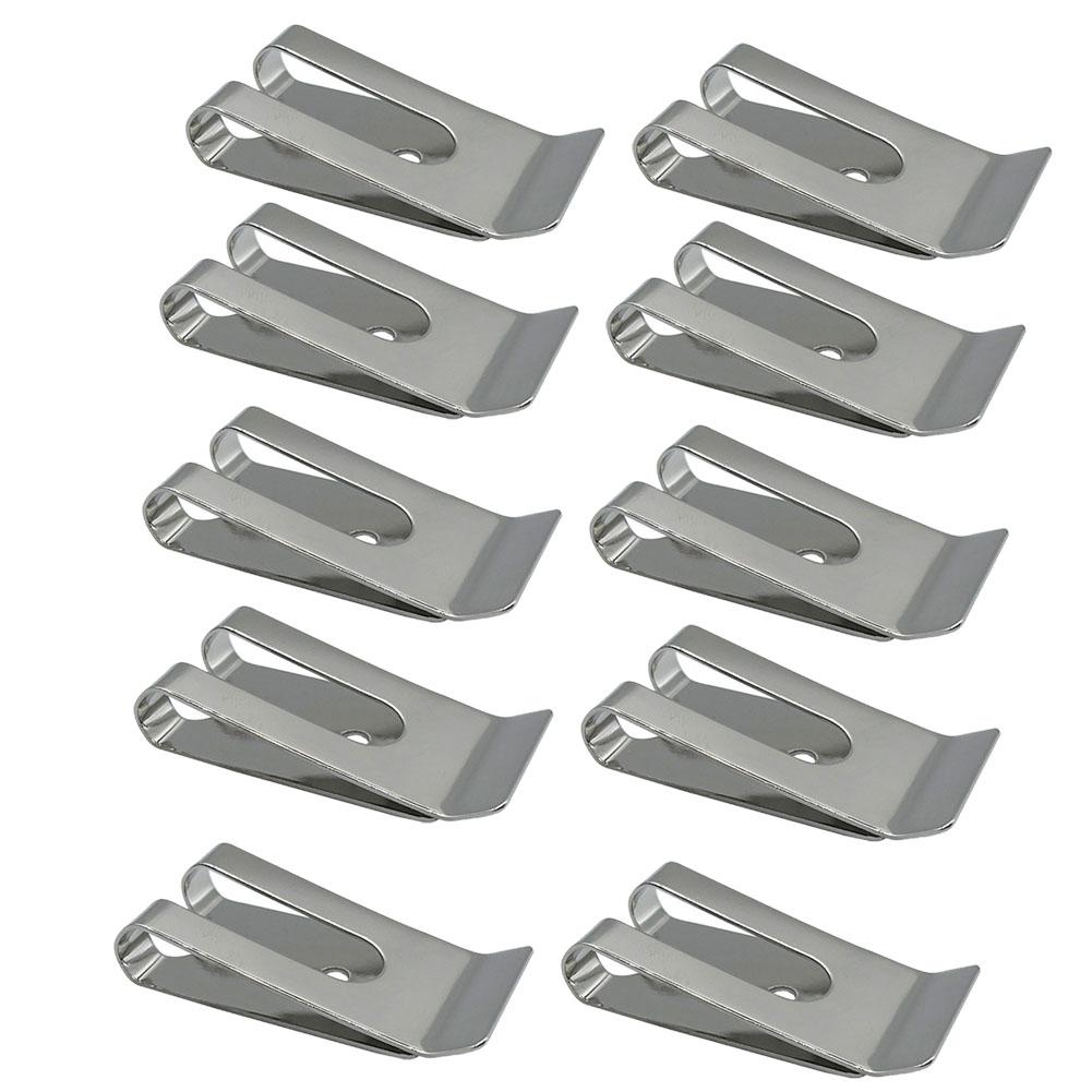 Metal Belt Clip Holster Sheath Belt Clip Double Holes Clasp Spring Buckle Hook for Belt Bag Leather DIY for Wallets Pouches