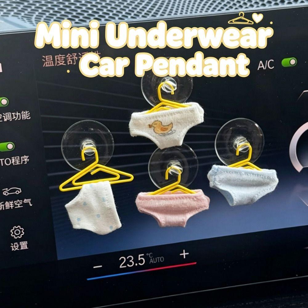 3/4Pcs Wear Resistant Car Pendant Mini Underwear Car Hanging Ornament Car Interior