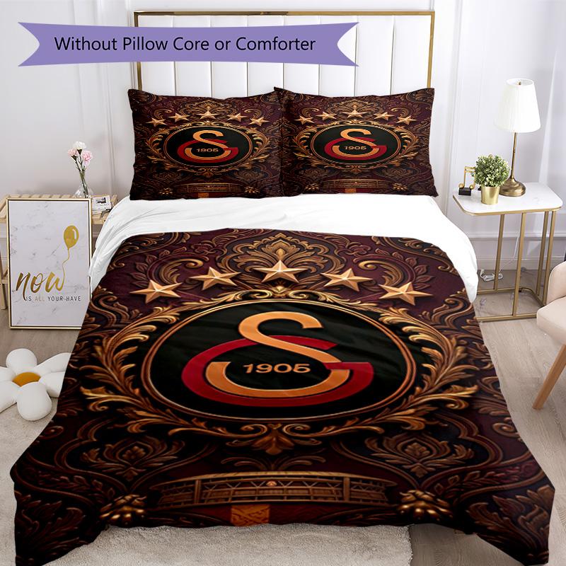 Galatasaray Bedding Set Breathable Duvet Cover with Pillowcases Decorative Bed Linen for Bedroom Home Decoration Birthday Gift