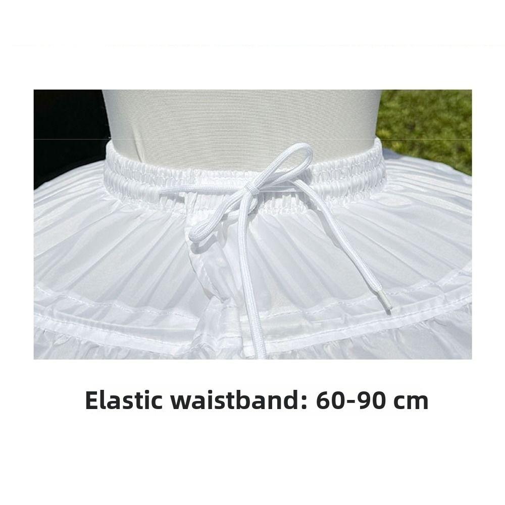 Adjustable Cosplay Crinoline White Hoop Petticoat Fashion Ball Gown Underskirt  Wedding Dress