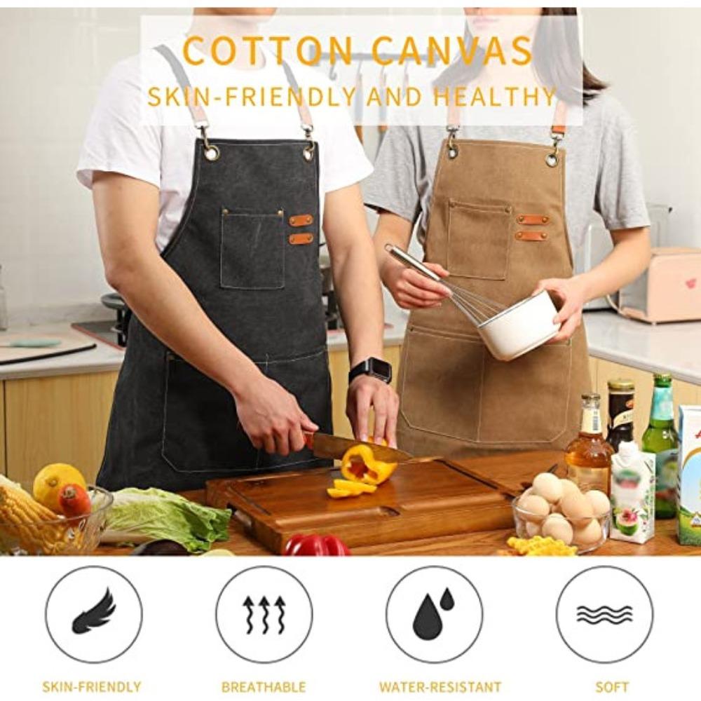 Water Proof Thickened Canvas Apron Wipe Hands Fashion Adult Apron  Household