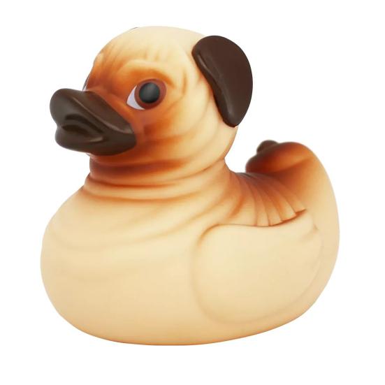 Pug Rubber Duck Bath Toy Duck Collectable Funny Dog Duck Kids Bath Accessory for Home Bathtub Pool Baby Shower Cruising Vacation Gift
