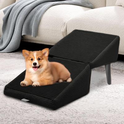 Rampe pour chien pliable tout-en-un, tabouret et chaise pour lit et canapé, chaise multifonctionnelle de 13,7 pouces avec rampe pour chiens de petite et moyenne taille.