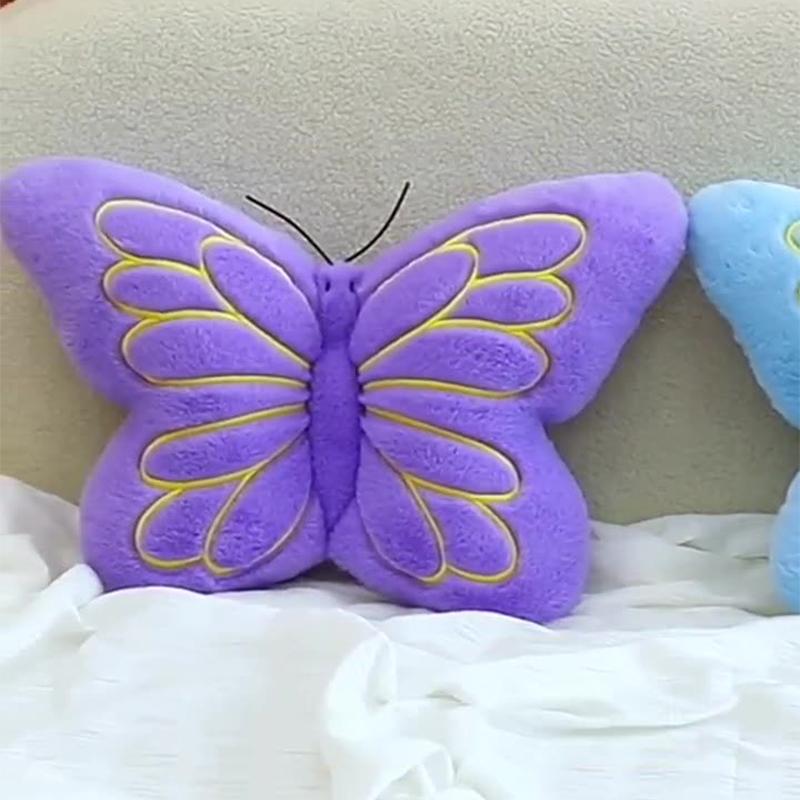 3D Butterfly Throw Pillow Colorful Decorative Pillows for Bedroom Living Room Home Decor Soft Stuffed Animal Print Cushion Girls