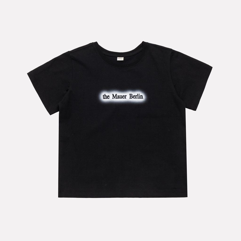 Maueo Mauer Edge Point Logo Crop Tee (Black)