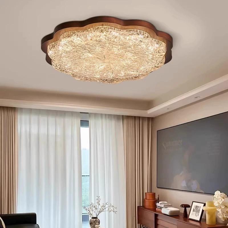 Gold Foil Resin LED Eye Protection Bedroom Ceiling Light