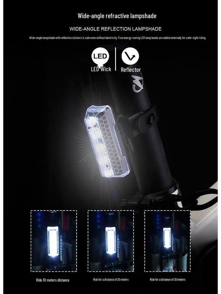 NQY USB Rechargeable Rainproof Bicycle Taillight with Long Battery Life