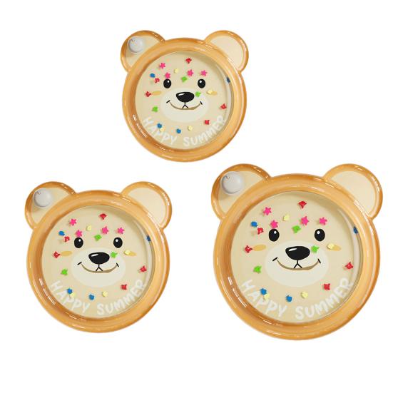 Cartoon Bear Inflatable Cooling Mat Leak-proof PVC Water Pad Cushion Foldable Portable Baby Tummy Time Water Play Mat