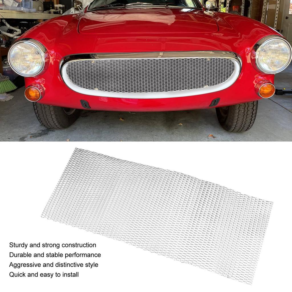 Car Front Center Grid Grille Rhombic Mesh Stable Structure Aluminum Fit for Cars
