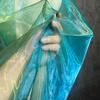 Metallic Color Organza Fabric 50x140cm Breathable Gradient Color Tulle Cloth For Wedding Dress Evening Gown Sewing Craft