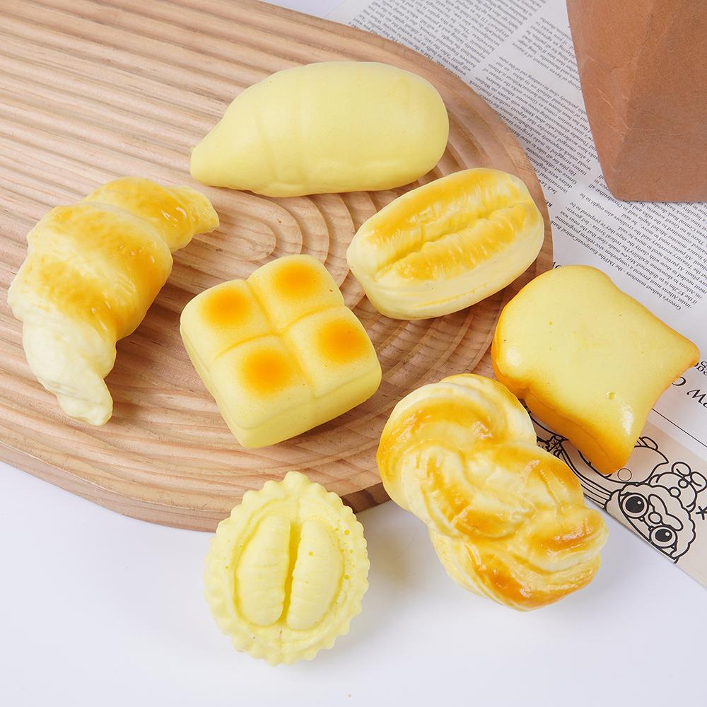 Soft Croissant Bread Squeeze Toy Office To Tension Simulation Super Soft Food Croissant Daily Ornaments Gift Toys