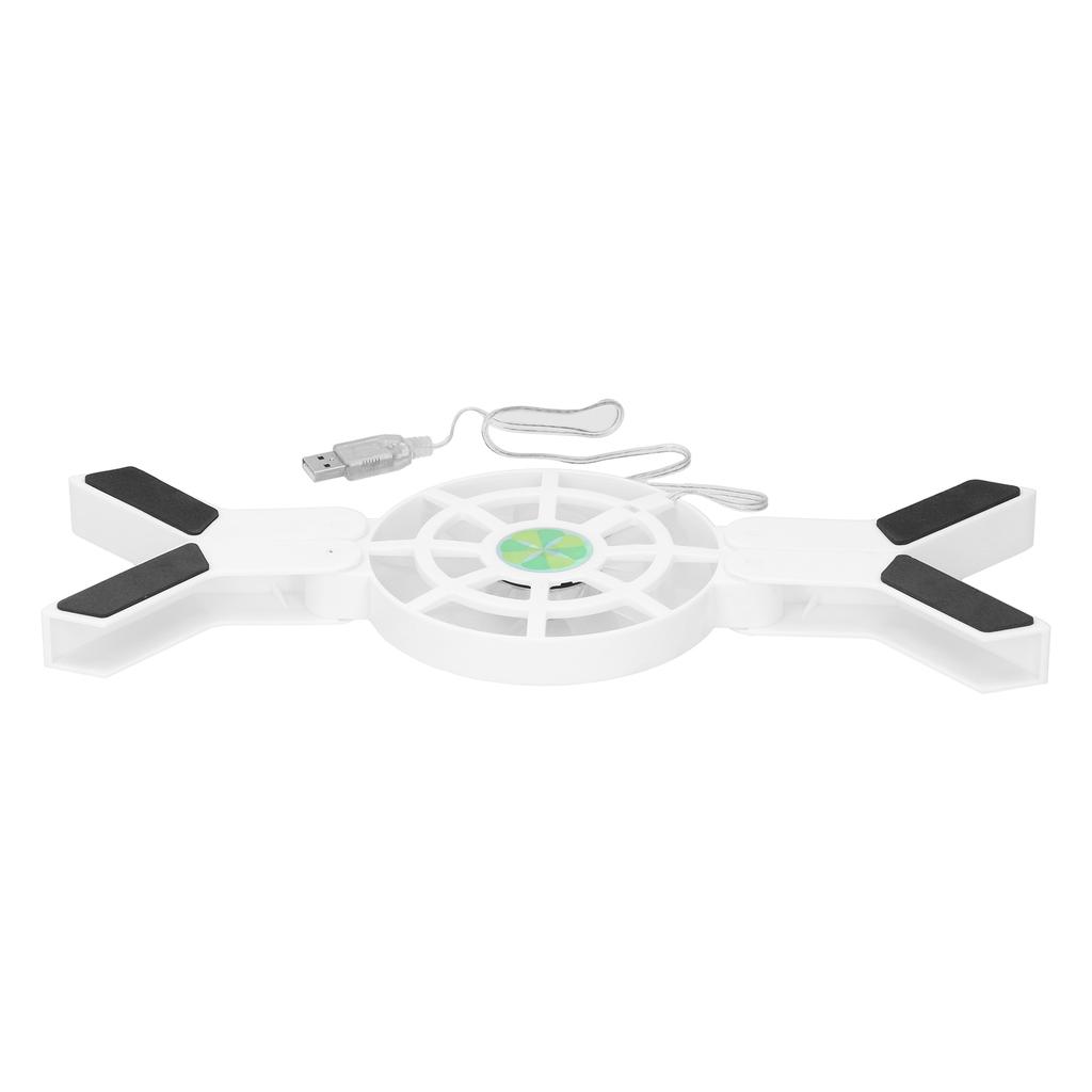 Laptop Cooler Pad with Luminous Large Fan USB Notebook Computer Foldable Stand DRS08(White )