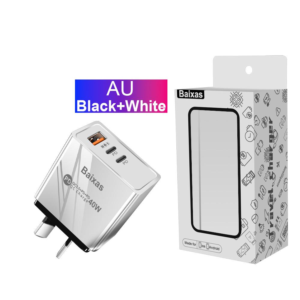 Universal Power Adapter Charger for US/EU/UK - 1U+2PD Standard.