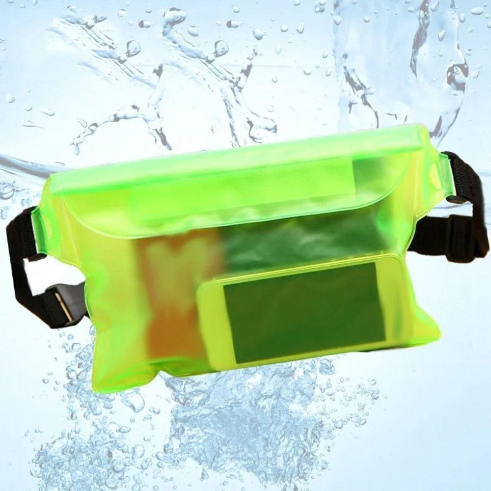 Transparent Waist Waterproof Bag Folding Swimming Storage Bag Waterproof Phone Bag  Diving