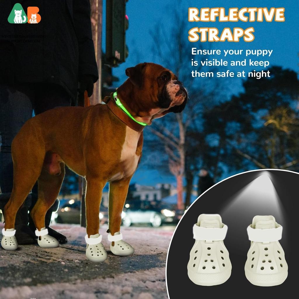 Dog Shoes for Hot Summer Pavement,Dogs Shoes,Waterproof Dog Boots & Paw Protectors,Non-Slip Dogs Rain Booties,Easy Clean Sandals