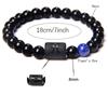 Fashion Jewelry Charm Unisex Black Stone Beads 12 Zodiac Signs Constelation Couple Bracelet