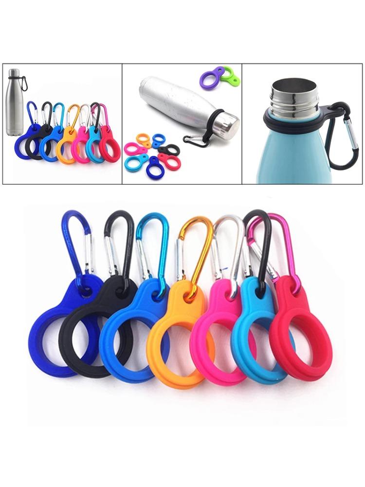 1PC High Quality Aluminum Sports Kettle Buckle Outdoor Carabiner Water Bottle Holder Rubber Buckles Hook Camping Hiking Tool