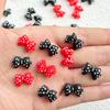 30 Pcs New Kawaii Cartoon Black Red Bow Knot Resin Scrapbook Diy Decorative Hair Clip, Pendant Jewelry Manicure Accessories A52