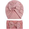 Summer New Baby Jacquard Hat Headband Set, Bow Headband Combination, Girl Cute Hat