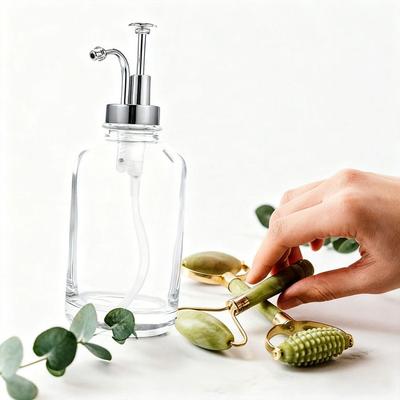 NETTLIFE Lotion Bottle with Pump Dispenser, Elegant and Reusable Container