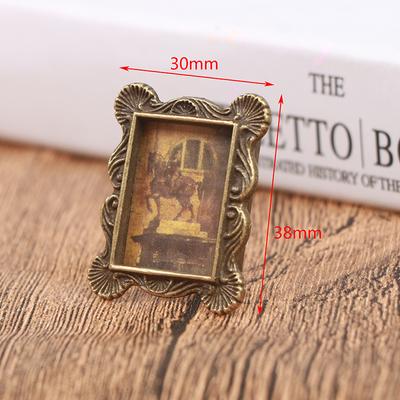 1 pieza 1:12 Casa de Muñecas Miniatura Marco de Fotos Retro Accesorio Casa de Muñecas Juguete