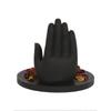 Black Golden Resin Palm Buddha Statue Potpourri Tea Light Holder| Lord Buddha Statue for Living Room| Gautam Buddha Idol for Home Decor|
