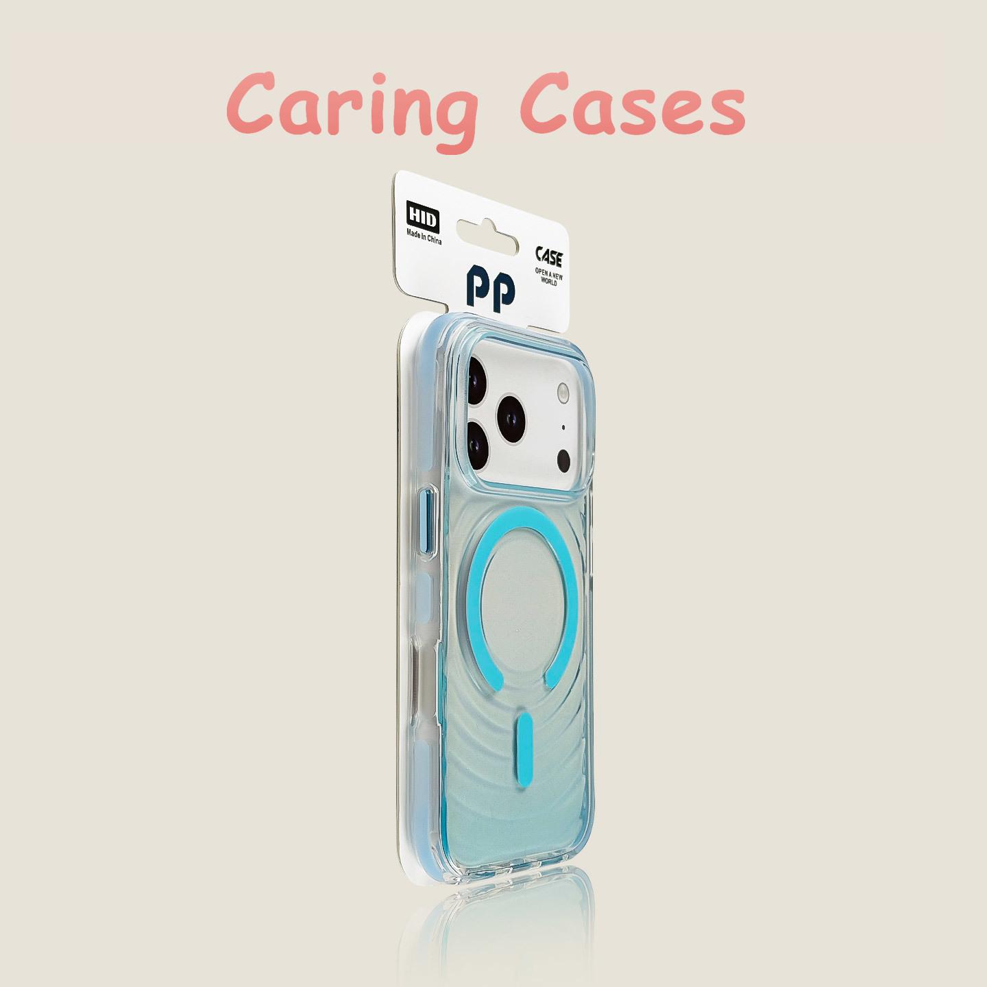 

For iPhone 17 Pro Max Case Ripple Magnetic Gradient Transparent Cover New Premium Anti-Drop Acrylic Case with iPhone 16 iPhone17 світло-синій колір