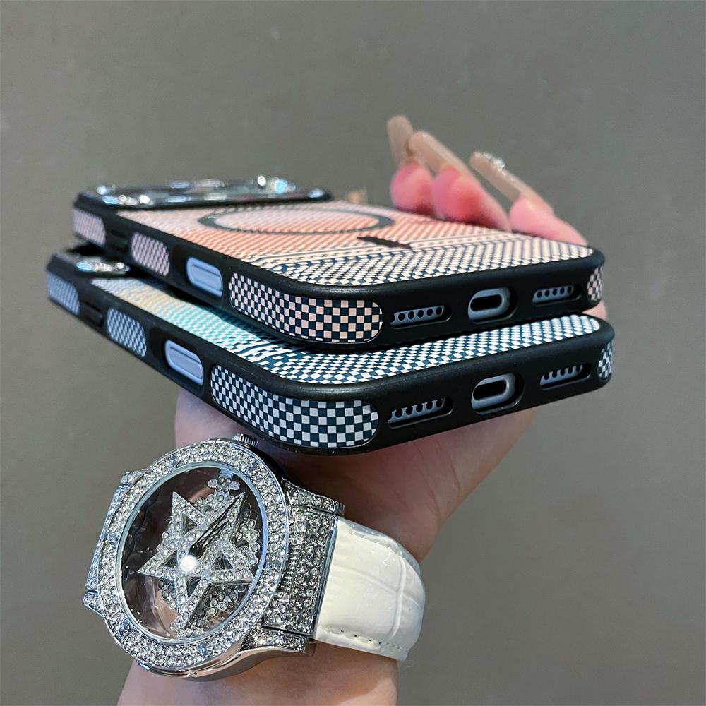 Slim Magnetic Striped Pattern Case for For Iphone 17 Pro Max Air 16 1 14 13 12 11 for  Shockproof Ultra Thin Colorful Cover