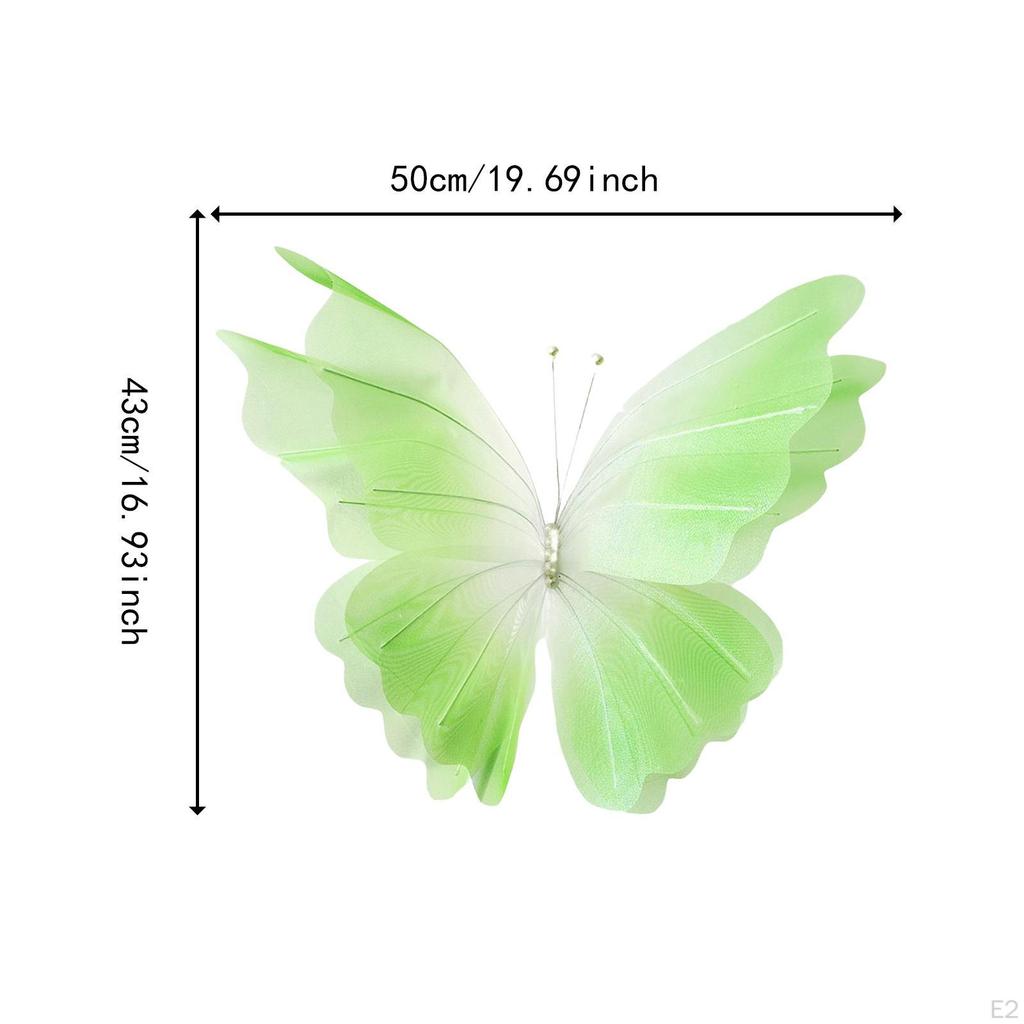 Artificial Butterflies with Base, Bridal Shower Supplies, DIY Giant Butterfly Decorations