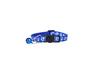 Peichong Beibei Cat Collar with Printed Paw Webbing, Safety Buckle, and Colorful Bell