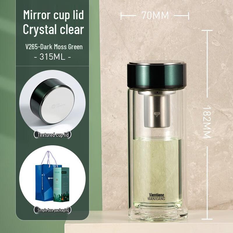 Insulated Double-Layer Glass Tea Infuser Bottle