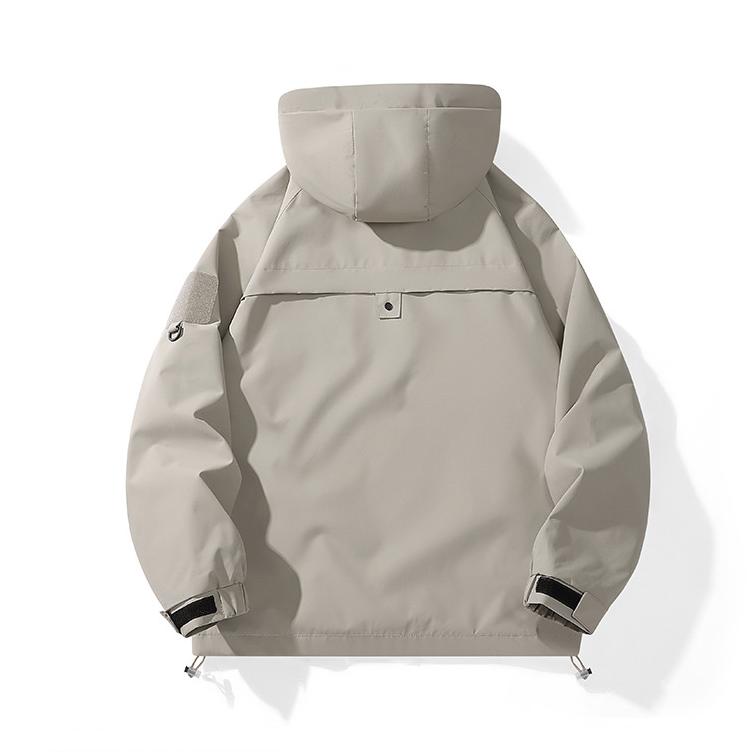 Jugendmode Mode Einfarbige Jacke Schlicht und Vielseitig Winddichte und Regenfeste Jacke