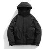 Men's White Duck Down Jacket Warm Hooded Thick Puffer Jacket Coat Casual  Overcoat Thermal Winter Parka Men