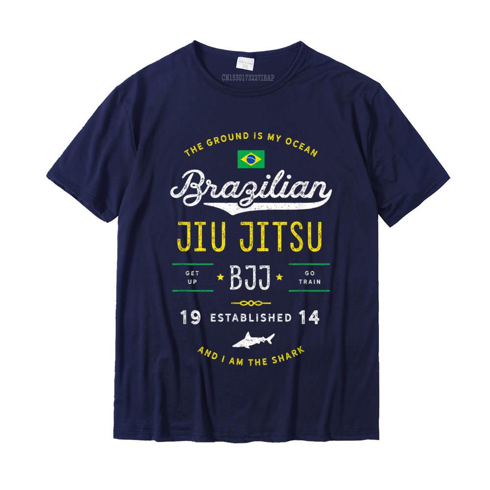 Tričko Ocean Shark Jiu Jitsu Pro BJJ Jujitsu Dárek Novinka Pánská trička Skupinová trička Bavlna Slim Fit