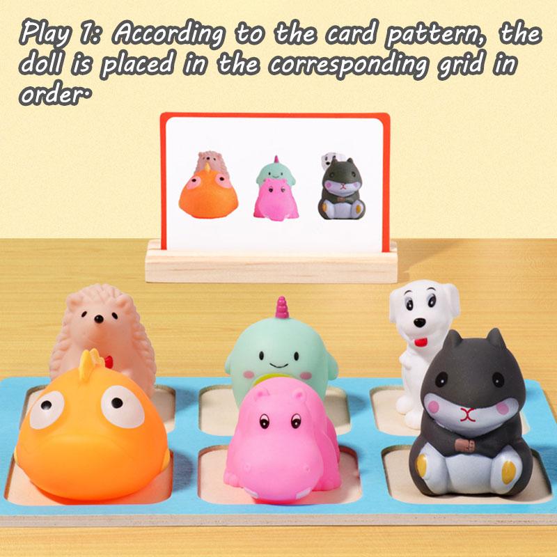 Kids Animal Matching Game Montessori Space Logical Training Imagination Board Thinking Challenge Intellectual Sensory Parish Toy
