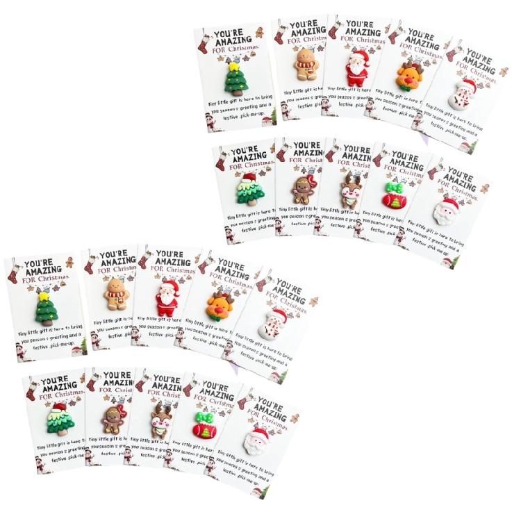 Liten Kramficka Jul Liten Helgstämning Prydnad Tomte Kram Med Värmande Kort För Festgåvor