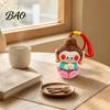 Colorful Woven Bracelet Pendant Cute Buddha Keychain, Dunhuang Style Plush with Embroidered Healing Plushie Gift for Girls Details, Soft Car