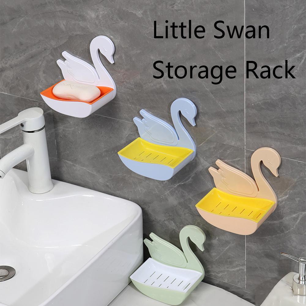 Rack No Drilling Wall Mounted Soap Holder Soap Sponge Dish Bathroom Accessories Soap Dishes Self Adhesive